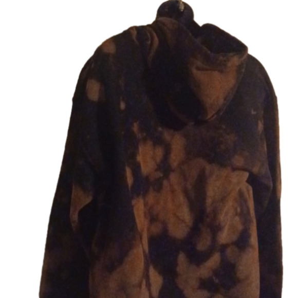 Gildan bleach dyed Rolling stone? Graphic hoodie.  Medium , good used condition - Picture 6 of 11